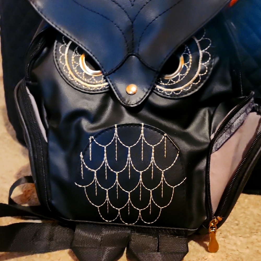 Black Owl Backpack